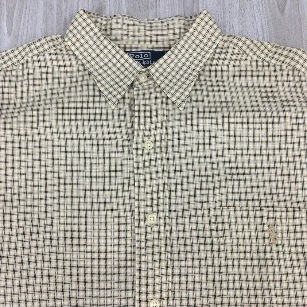 Polo Ralph Lauren Lowell Sport‎ Plaid Button Down Shirt Men's XL Pony Logo